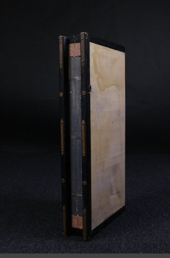 南蛮人図屏風 四曲一隻 時代名品 在銘 紙本彩色 旧家造出品