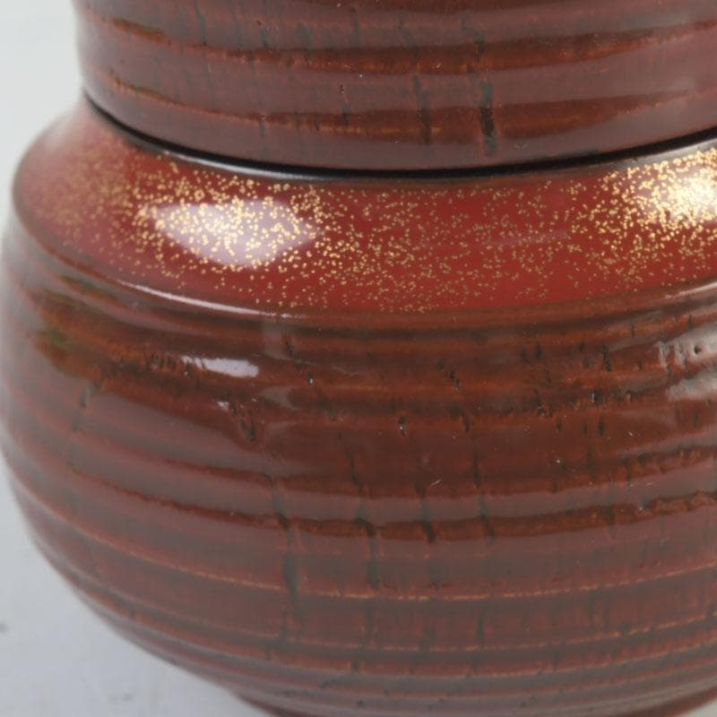 茶道具 漆塗 帽子茶器 棗 時代箱付 V 9816