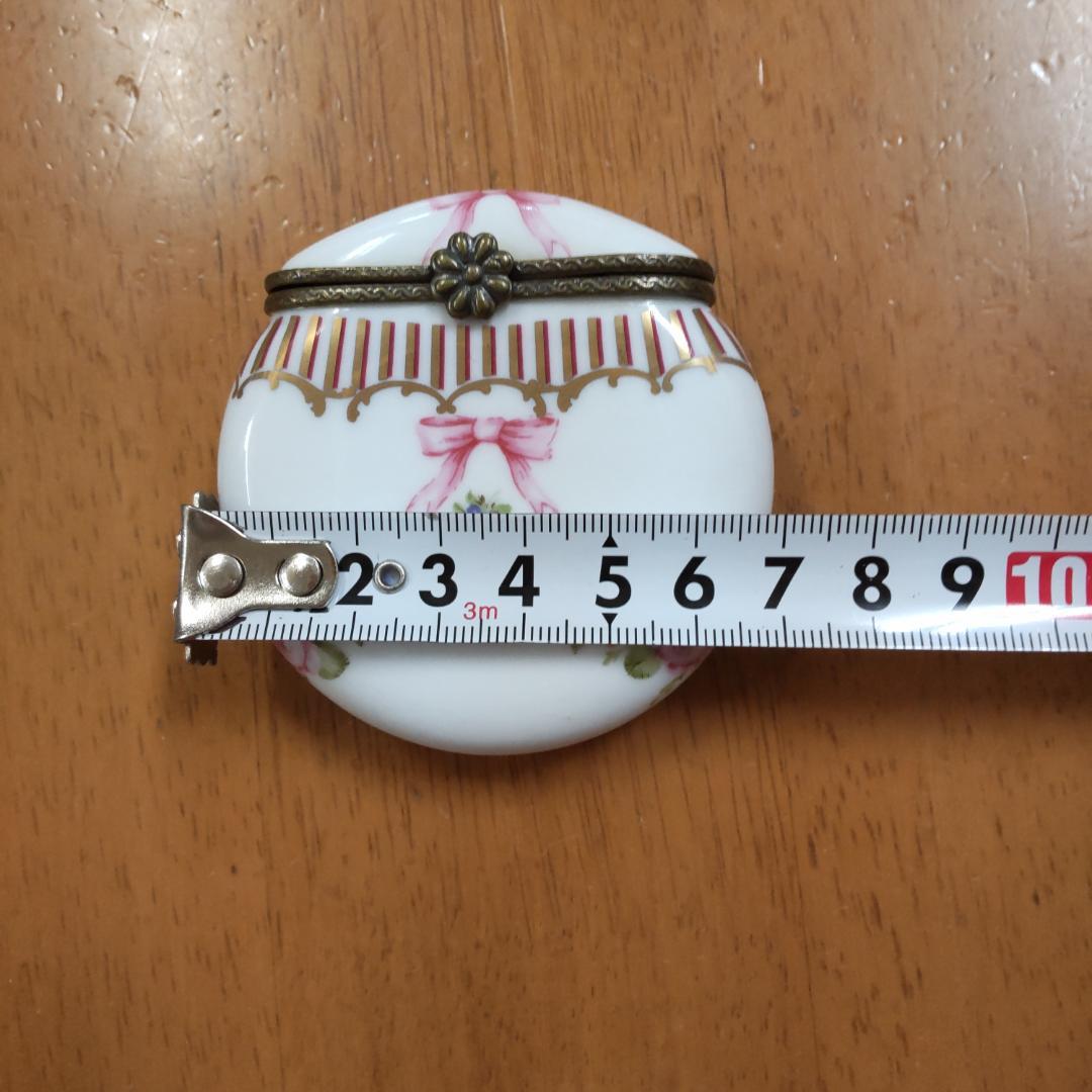 リモージュ 風 ピルケース 陶器 ヒンジボックス アンティーク風