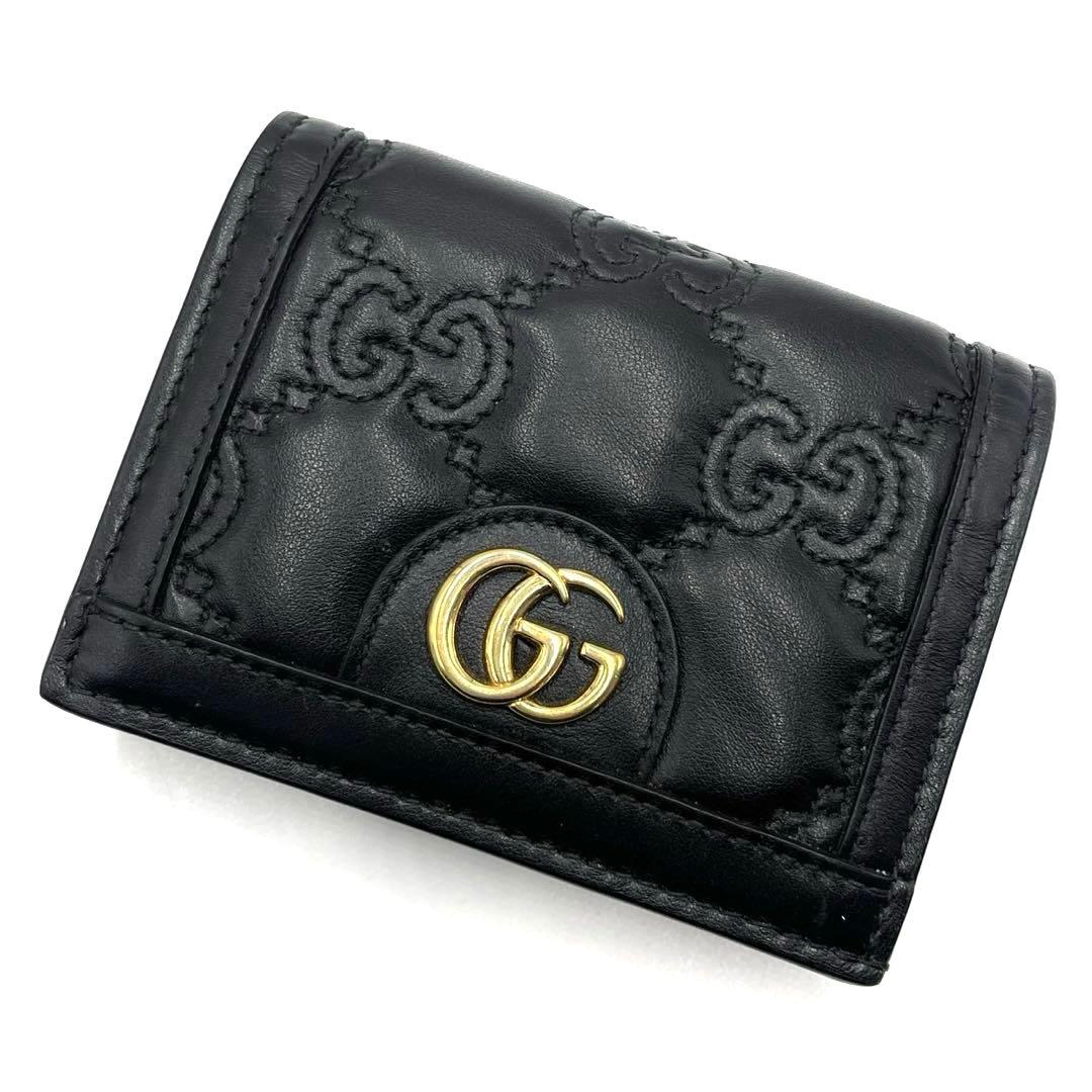 未使用級/現行モデル● グッチ 折り財布 二つ折り GG マトラッセ レザー
