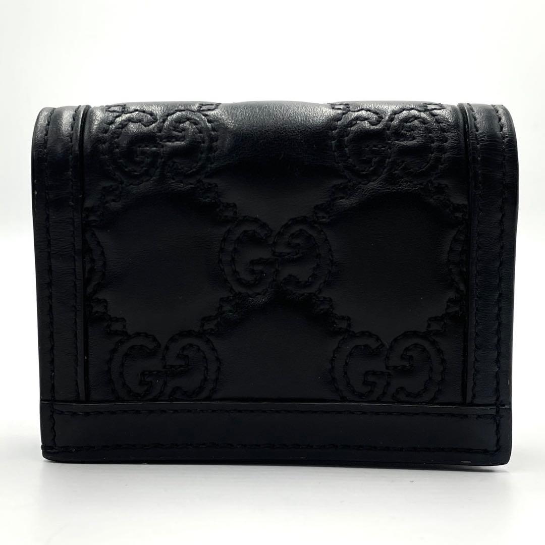 未使用級/現行モデル● グッチ 折り財布 二つ折り GG マトラッセ レザー