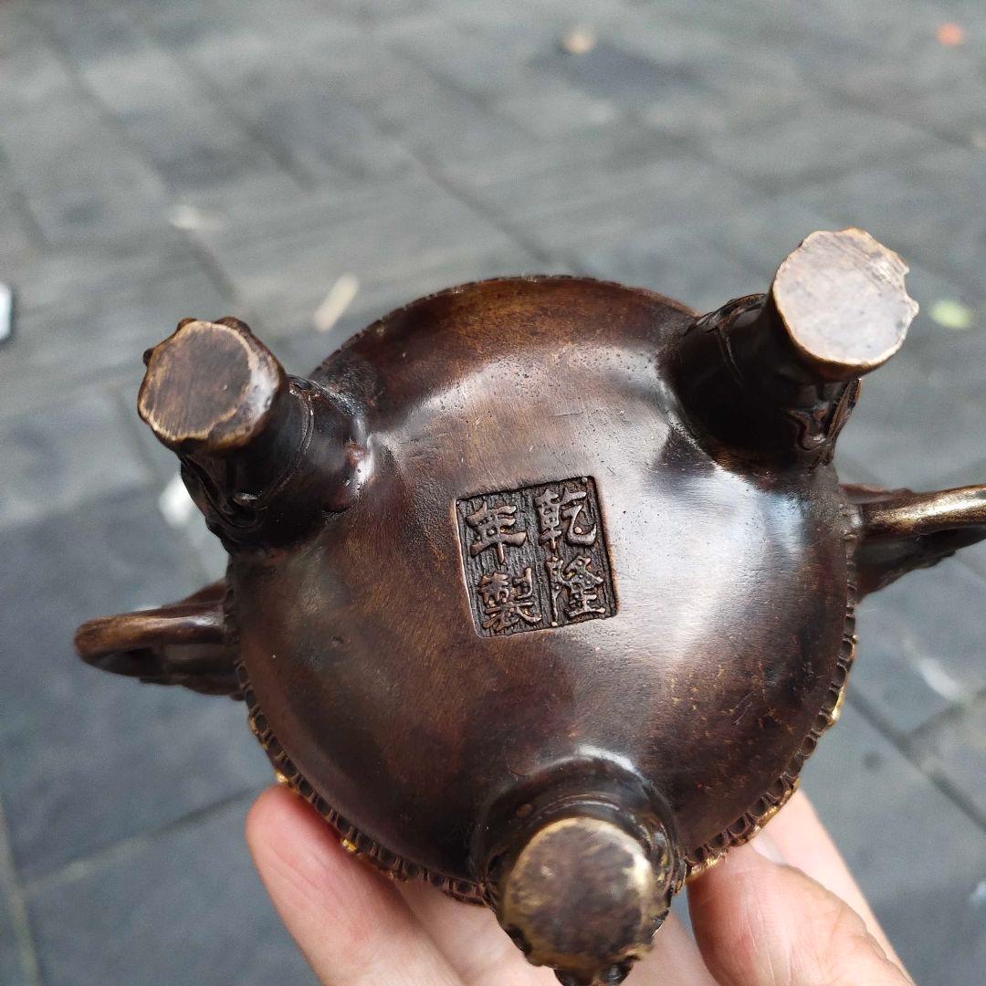 銅細工 十二支薫香炉 三足檀香炉 仏堂 香道具 装飾品 工芸品 美術品 置物