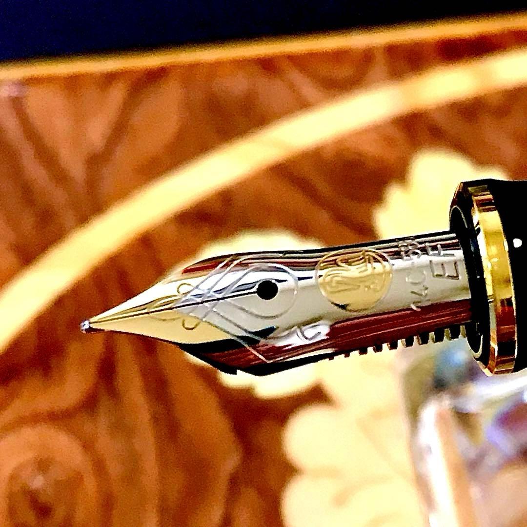 ☆超お勧め☆素晴らしいペリカン万年筆M400（EF)グリーンストライプ☆極上美品