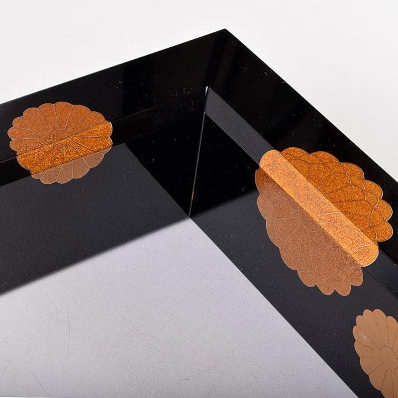 茶道具　加賀蒔絵師　細川司光作　高台寺蒔絵　炉縁　共箱　V　8427A