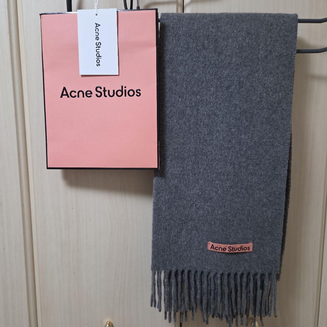Acne Studios 美品グレー マフラー タグ&ショッパー付き 正規品☆Acne