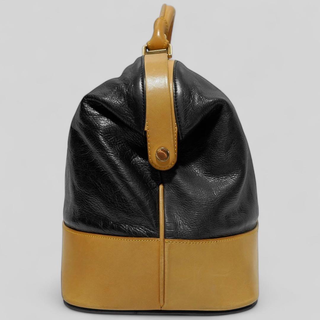 美品★KITAMURA★2wayハンドバッグ★ショルダーバッグ★黒★メタルロック