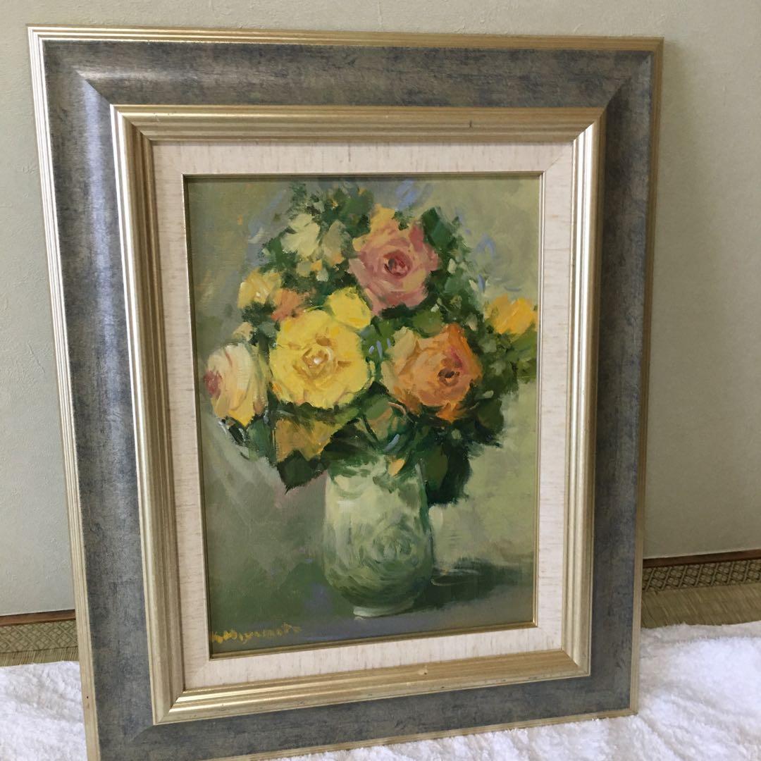 油絵手描き作品花