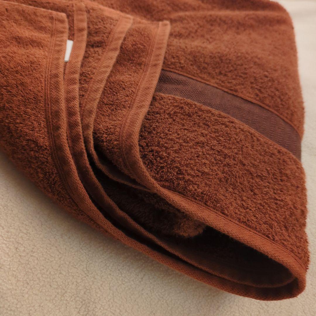 HERMES ビーチタオル シェブロン ブラウン バスタオル 大判タオル