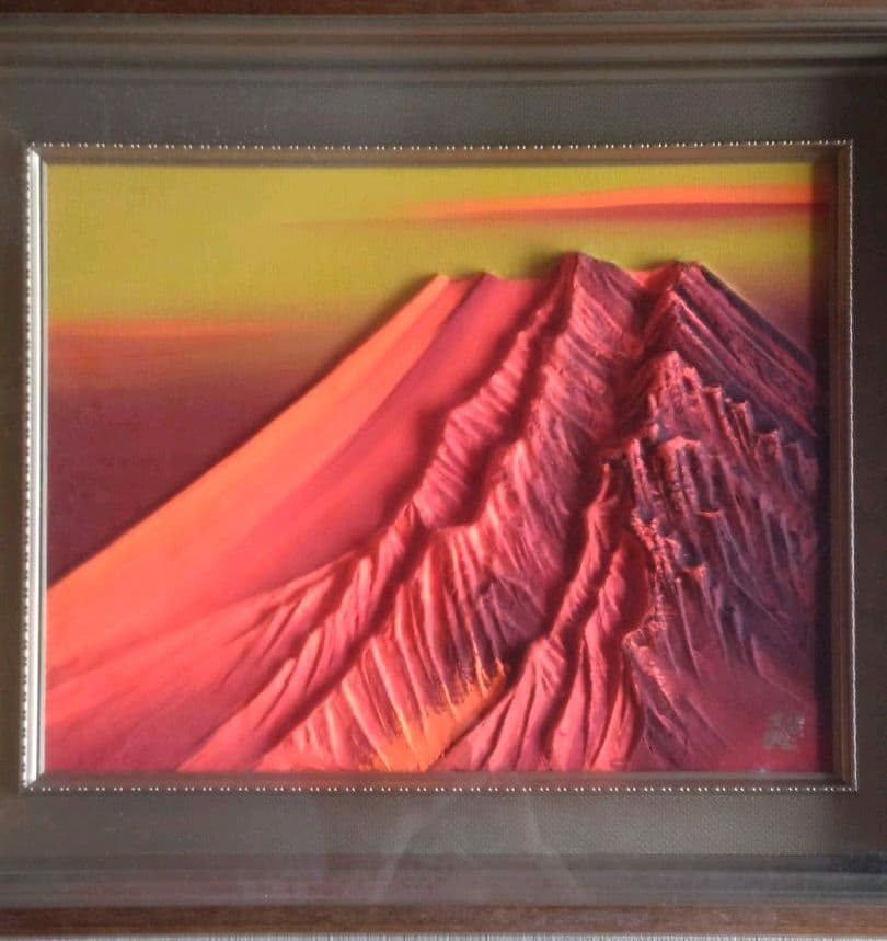 百瀬善明 赤富士 立体絵