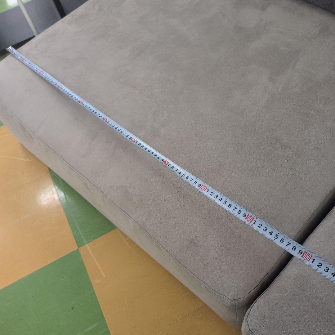 グレー スエード アイランドソファセット