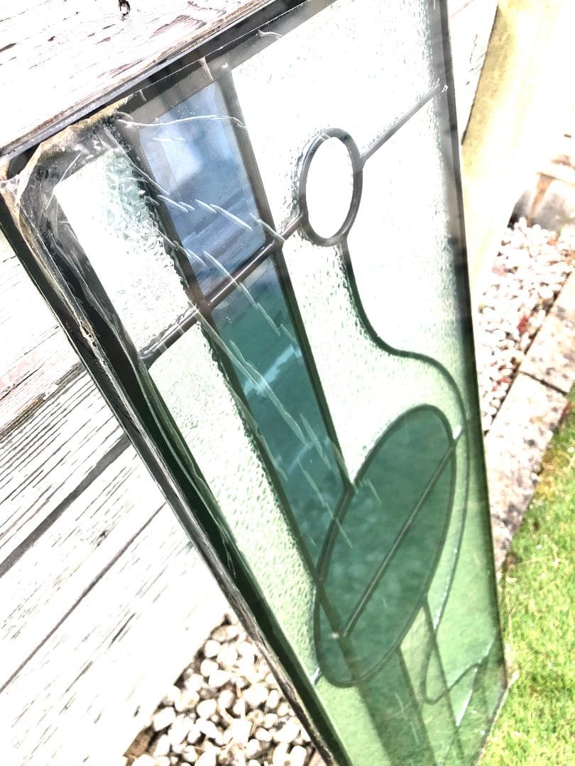 大型 ステンドグラスパネル 三重構造 高性能 住宅 玄関ドアリフォーム