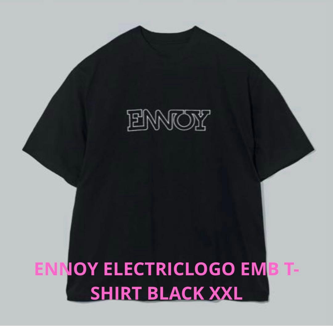 ENNOY ELECTRIC LOGO EMB T-SHIRT 黒 XXL ENNOY リンガー Tシャツ