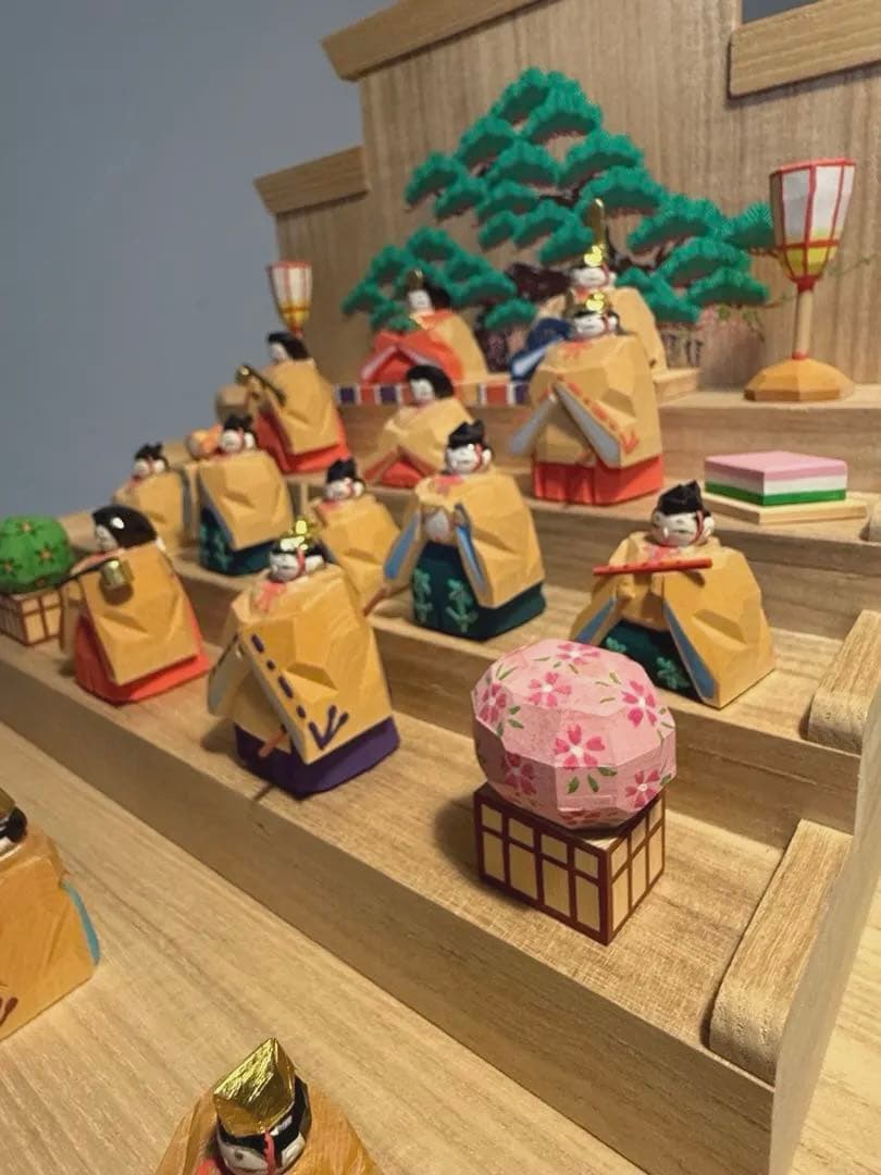 展示品 奈良人形師 東田天光 雛 人形 一刀彫NARADOLLHIGASHIDA