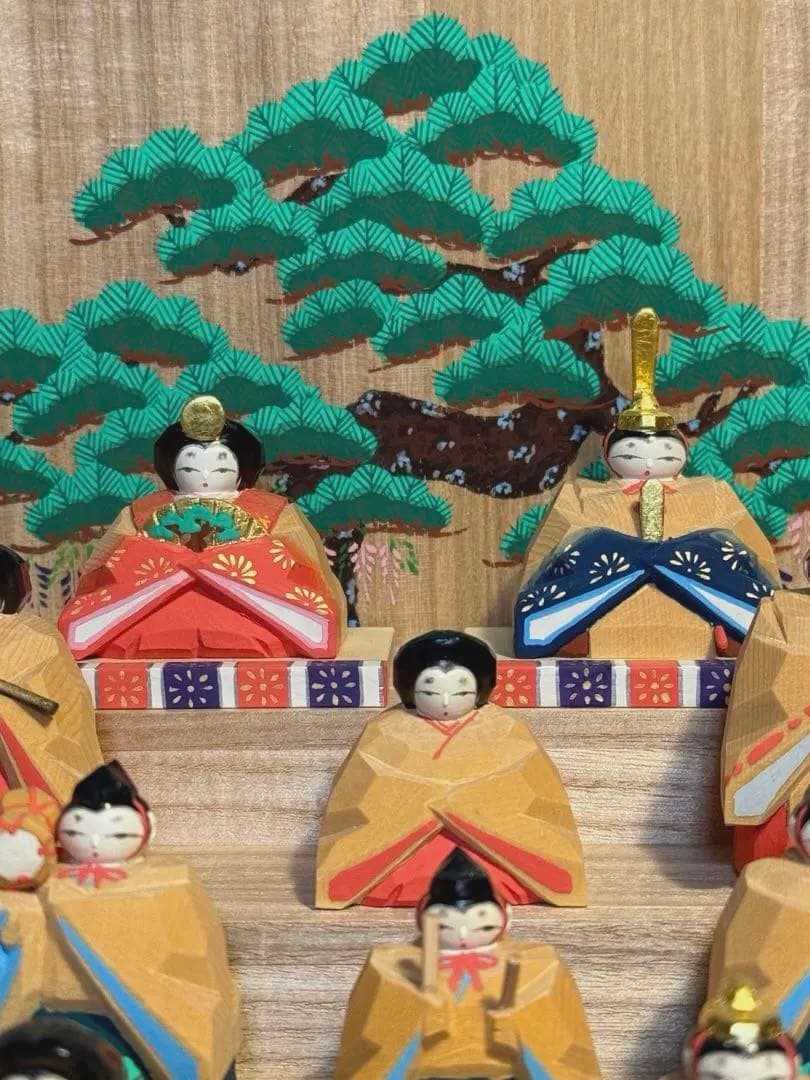 展示品 奈良人形師 東田天光 雛 人形 一刀彫NARADOLLHIGASHIDA