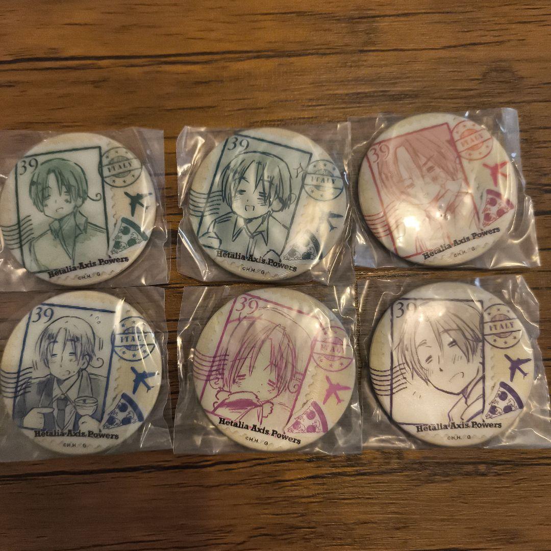 ヘタリア　チェンジング缶バッジ　イタリアだらけ　コンプセット