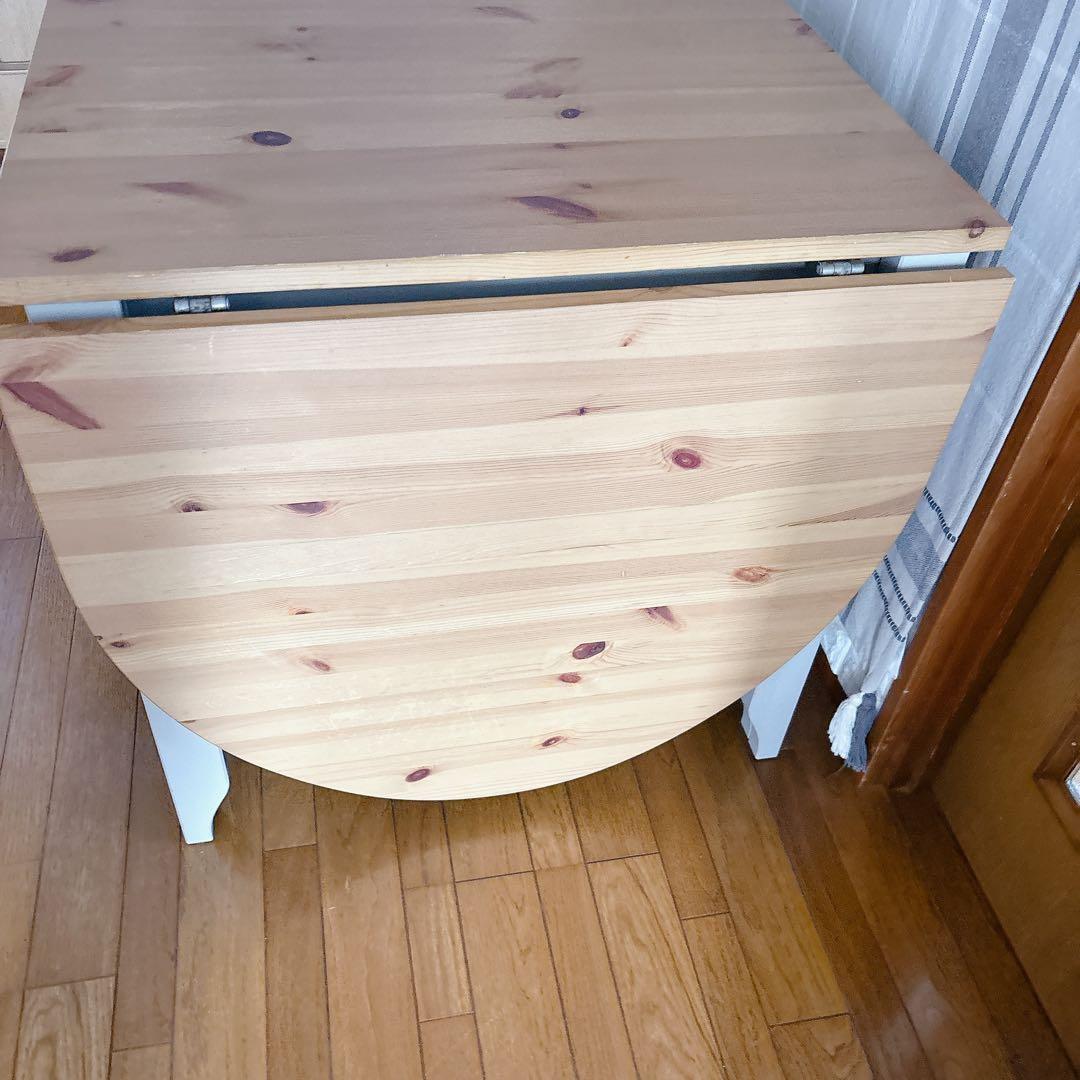 くめこ様リクエスト品】IKEA GAMLEBY ゲートレッグテーブル 伸縮式