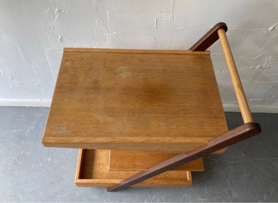 ジャパニーズモダン 木製無垢ワゴン