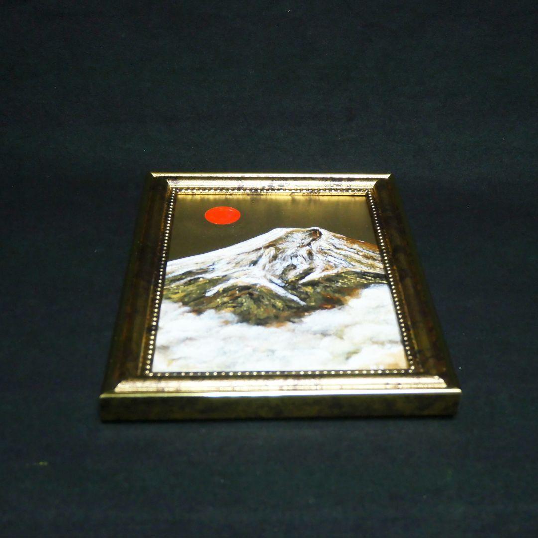 油絵 ミニ絵画【金色の霊峰】