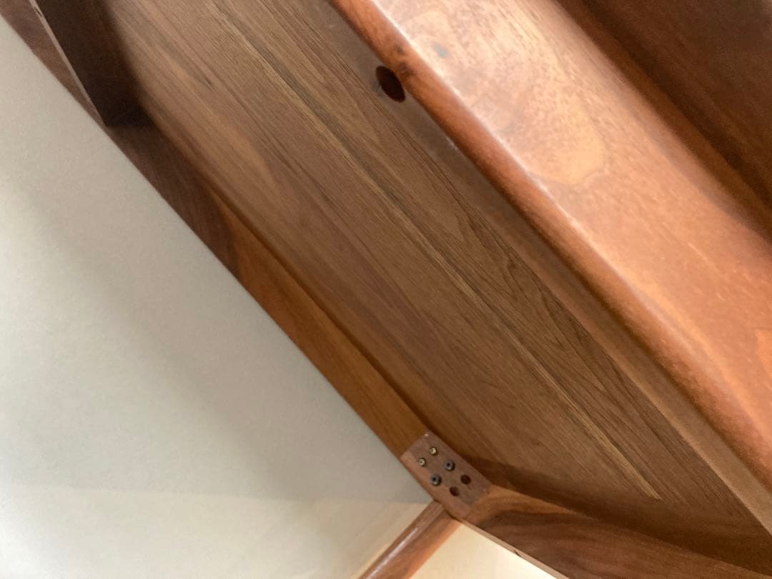 美品　宮崎椅子製作所　MMテーブル　ウォールナット無垢　オイル　丸脚