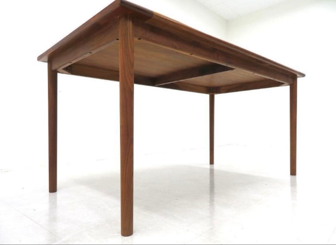 美品　宮崎椅子製作所　MMテーブル　ウォールナット無垢　オイル　丸脚