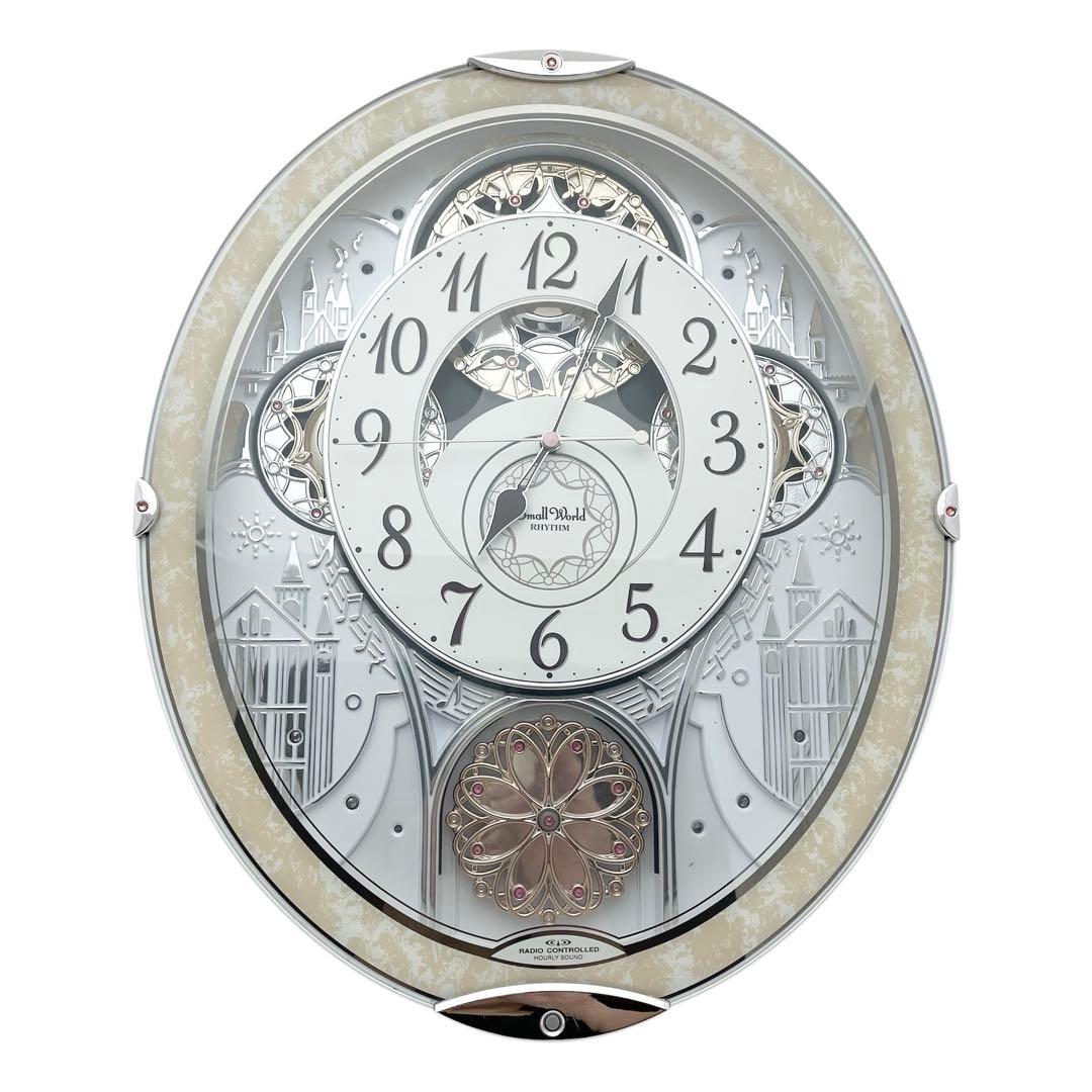 電波からくり時計 スモールワールド 8MN407RH リズム 動作確認済 美品