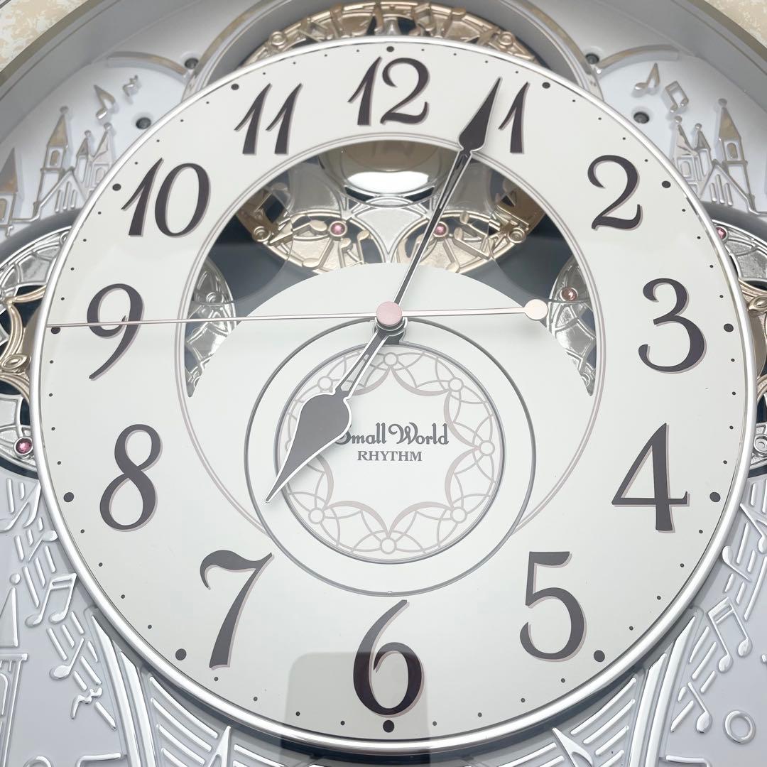 電波からくり時計 スモールワールド 8MN407RH リズム 動作確認済 美品