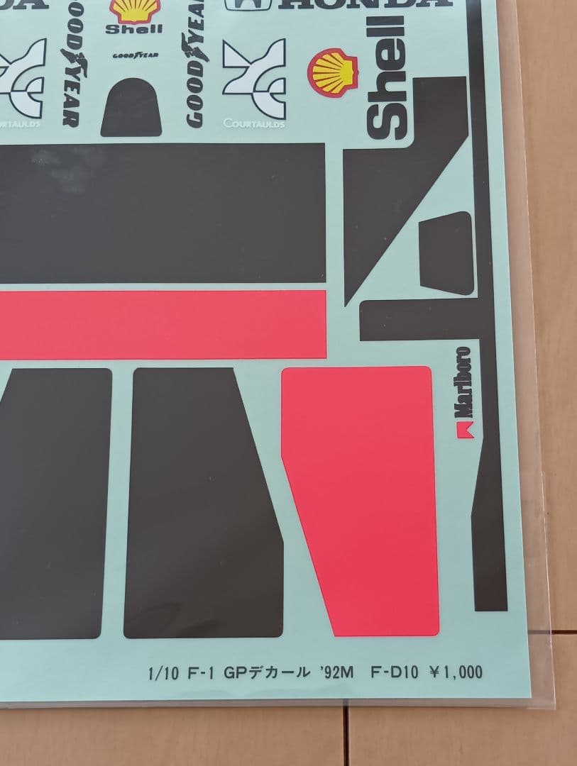 F1サーカス RC マクラーレン 92M F1 ボディ ステッカー