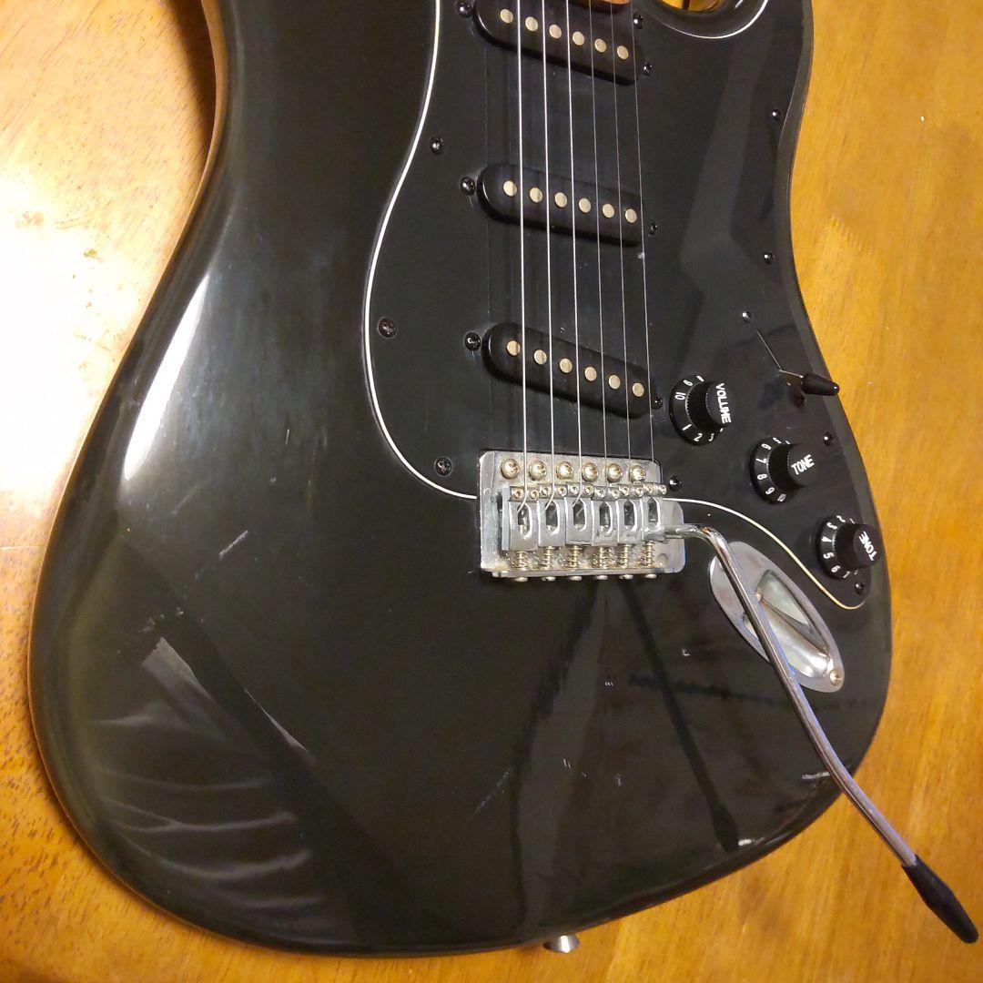 格安！Mavis 石橋製作所製 エレキギター 黒 ソフトケース、各種付属品付き