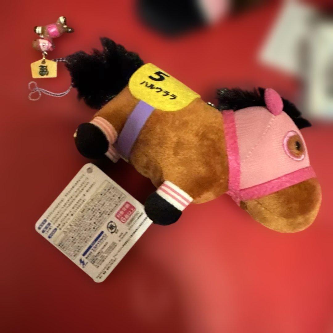 高知競馬♡ハルウララ　ぬいぐるみ＆ストラップ　まとめ売り　ピンク/にんじん/ぞう