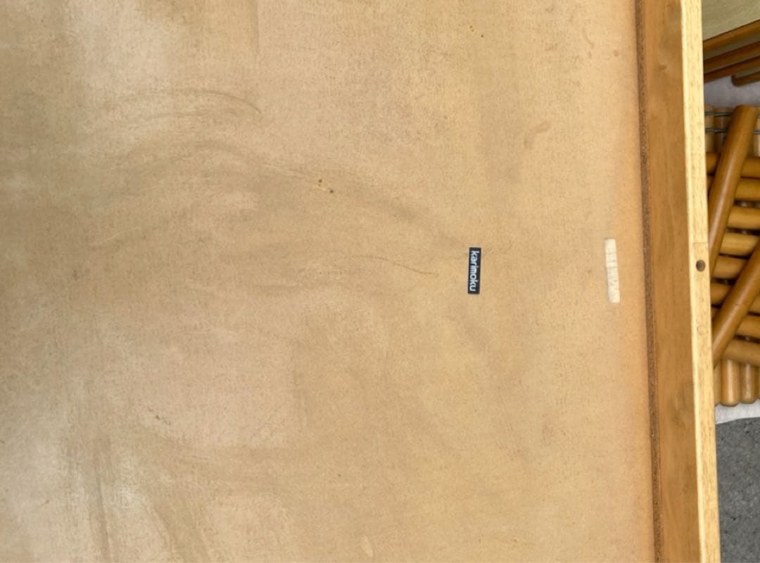 カリモク ダイニングテーブル 作業台 陳列台 台 店舗 テーブル 4台セット