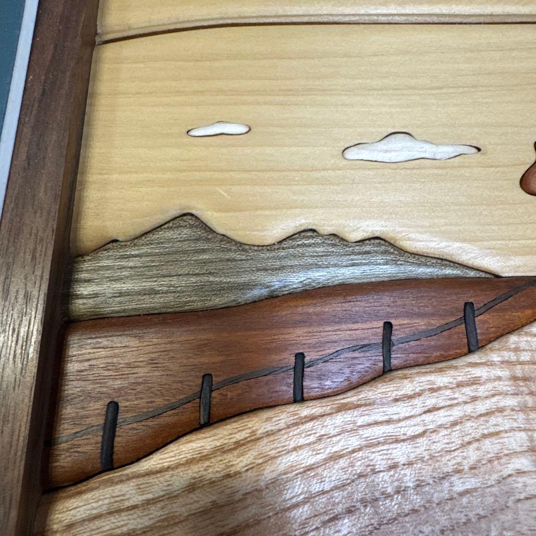 MUKU工房 工房ペッカー 寄木額絵 牧場