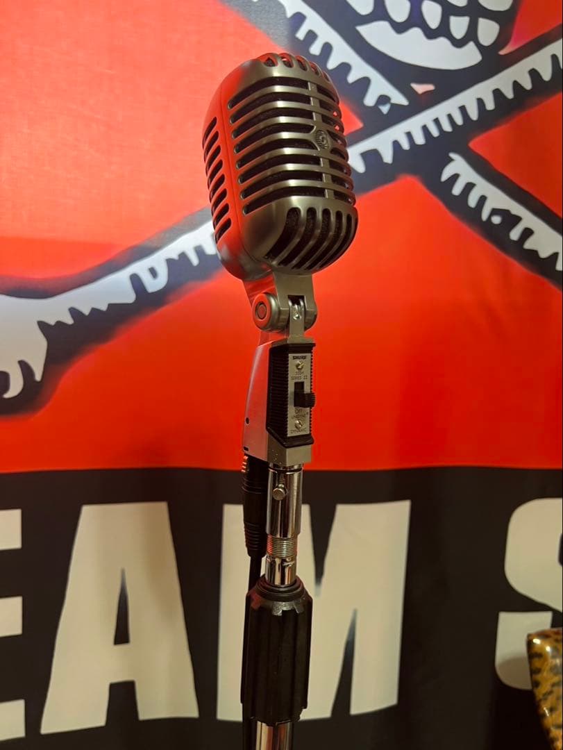 SHUREスタンド付きガイコツマイク 55SH