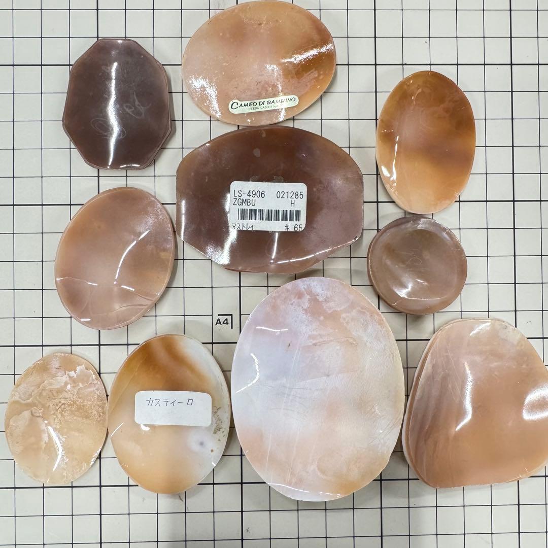 カメオ　１０点セット　ハンドメイド　シェル　刻印あり