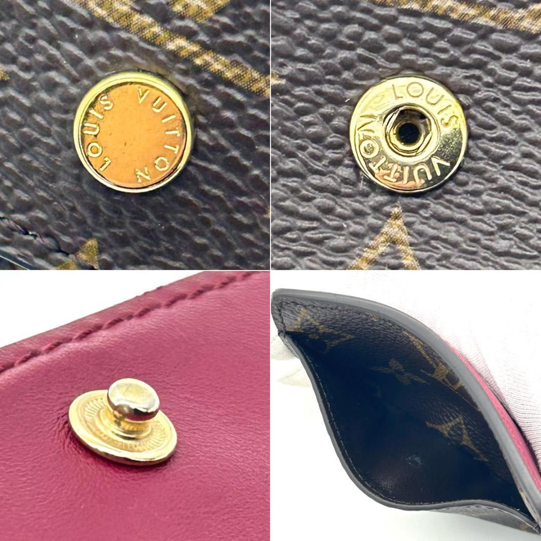 極美品☆LV モノグラム 三つ折り財布 小銭入れ無し コンパクト スリム