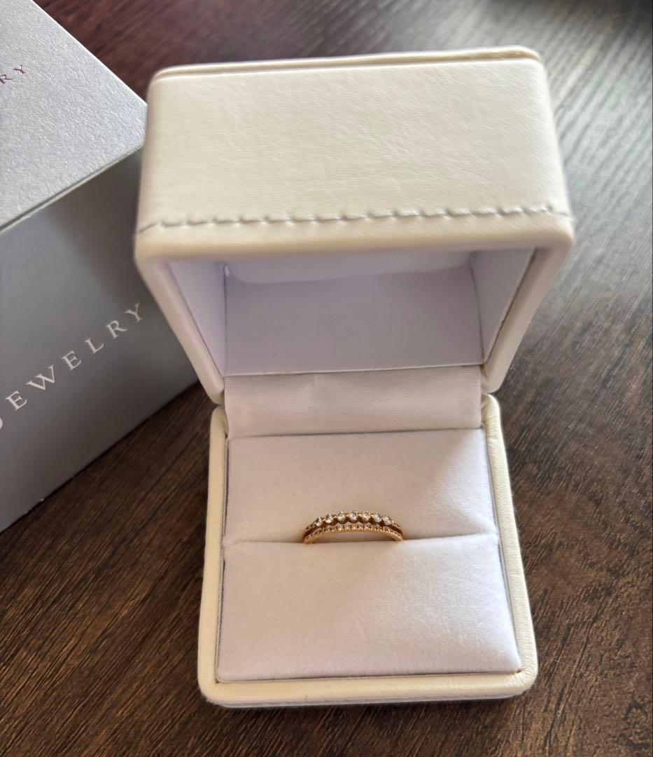 1/11限定価格　スタージュエリー二連ハーフエタニティダイヤモンドリング