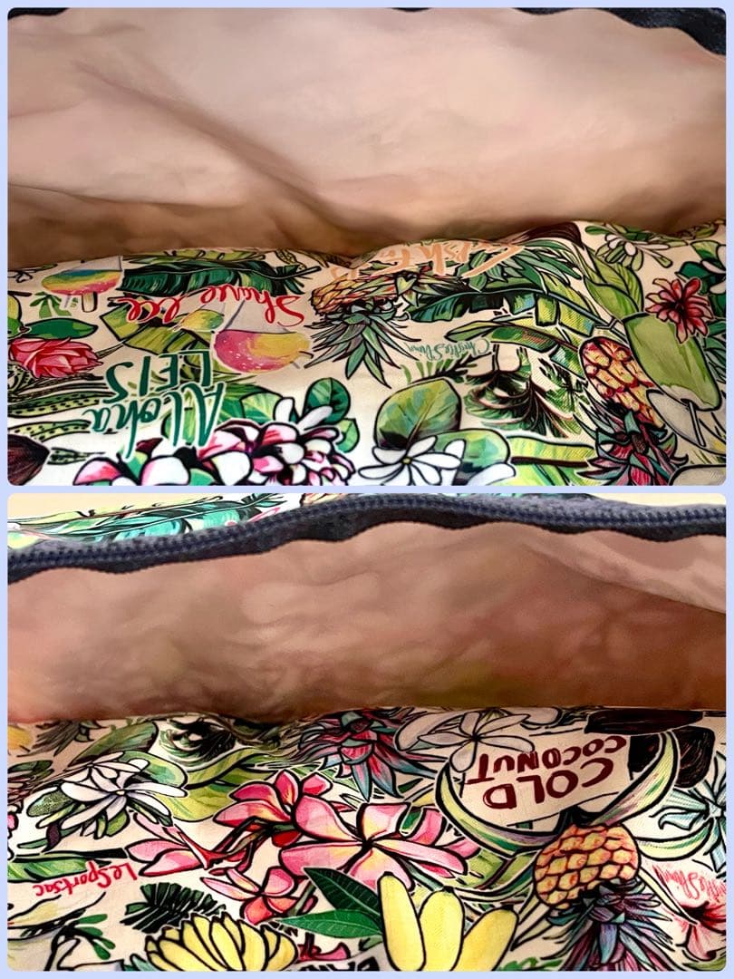 ハワイ限定 クリスティシン.コラボ アロハマーケット柄 ラージボストン