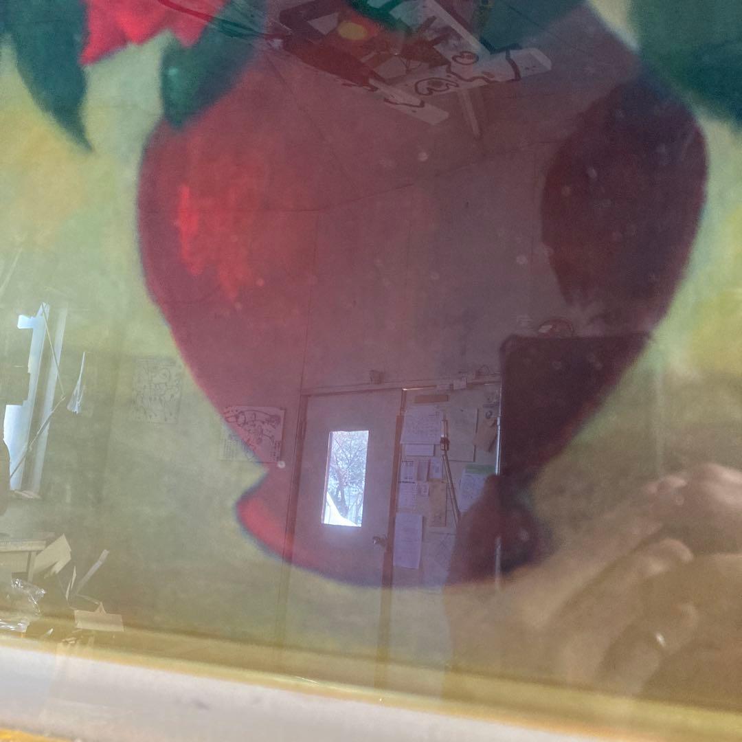 サイン￼ K.Sasaki 赤い薔薇の油彩画 F10号 額装済み 古画