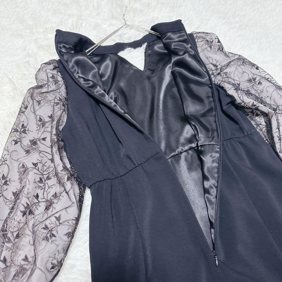 ANDRESD アンドレスド スリーブエンブロイダリードレス ブラック L