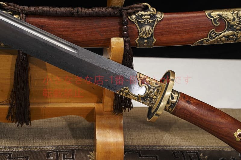 天禄（貔貅）清腰刀模様鋼 古兵器 武具 刀装具 日本刀 模造刀 居合刀