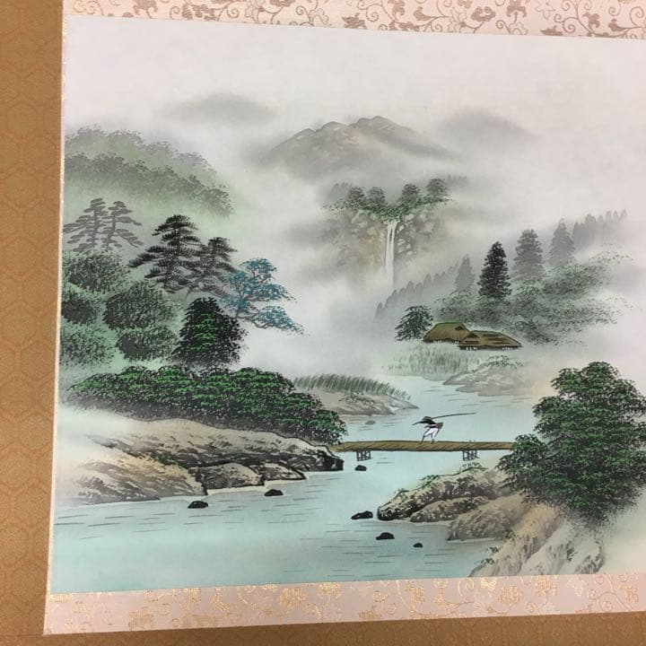 日本画軸装　額縁可能です　松観作品直筆画寸法47センチ✖️40センチ絵寸