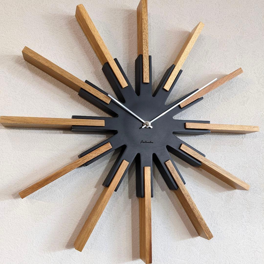 【新品】 インターフォルム 掛け時計 シリオ CL-3346 ブラック 44㎝