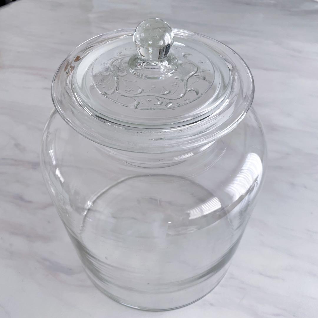 戦前 昭和レトロ 煎餅瓶 ガラス 気泡入り 昭和 保存瓶 駄菓子瓶 ガラス