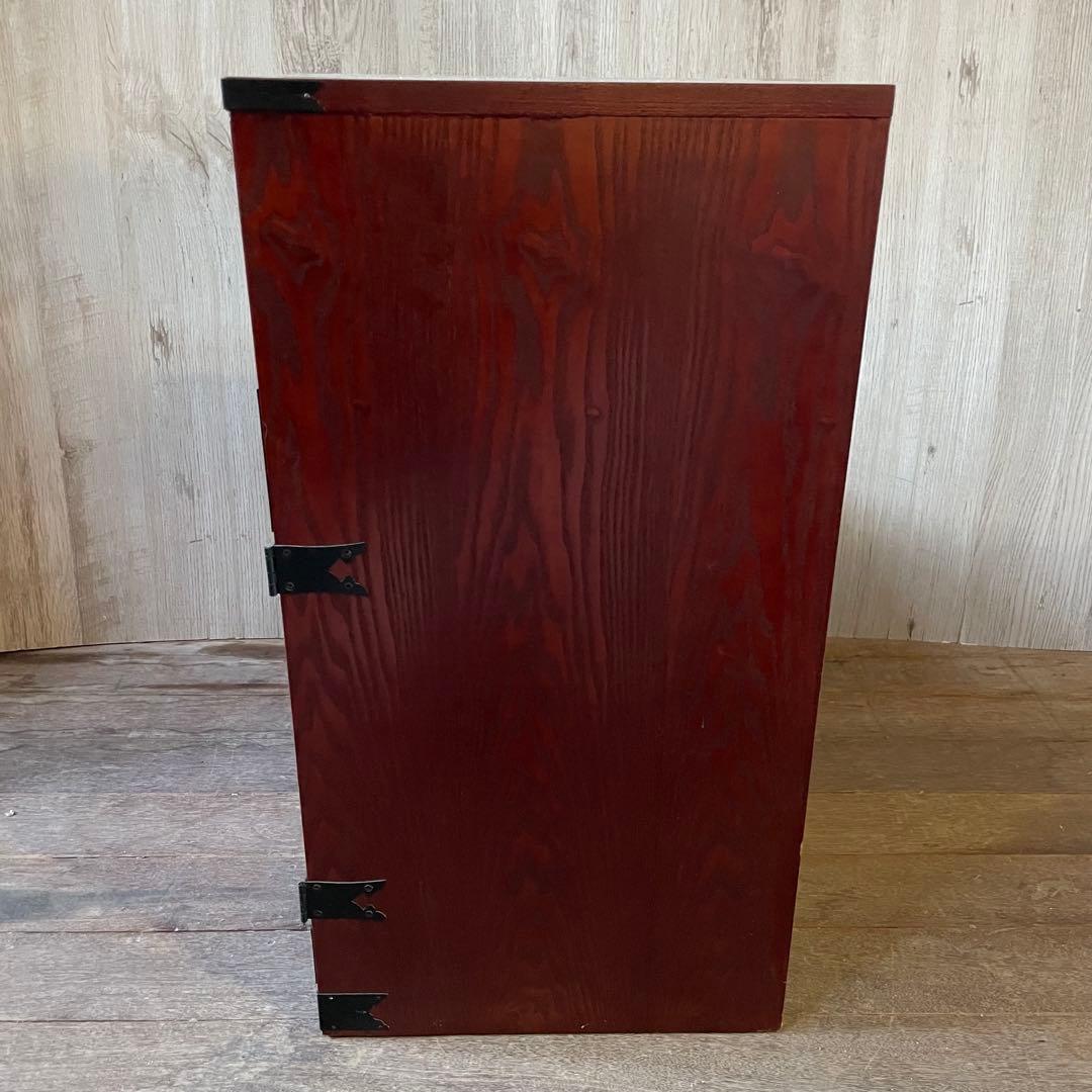 階段箪笥 昭和レトロ 左下り 飾り棚 収納棚 アンティーク家具 小物収納