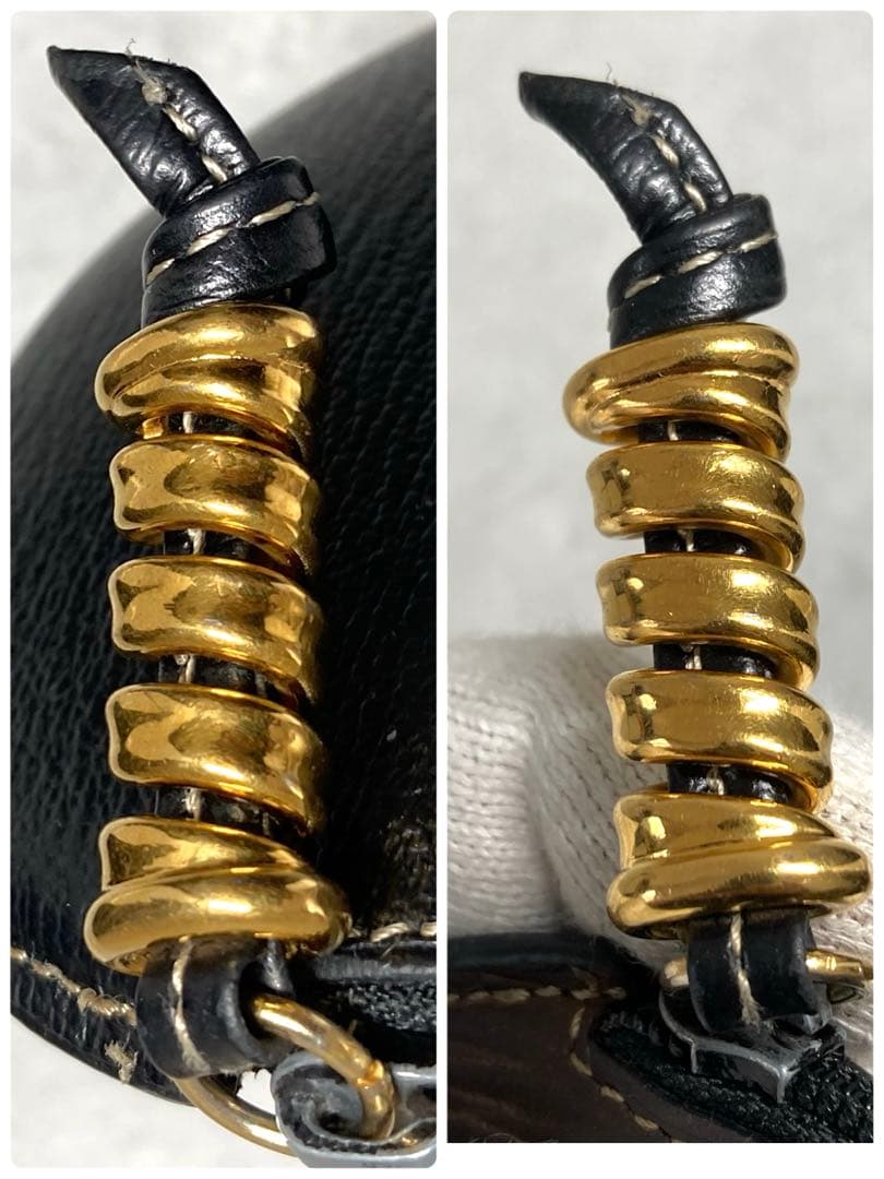 良品　ロエベ　ベラスケス　レザー　ラウンド　ケース　ミニポーチ