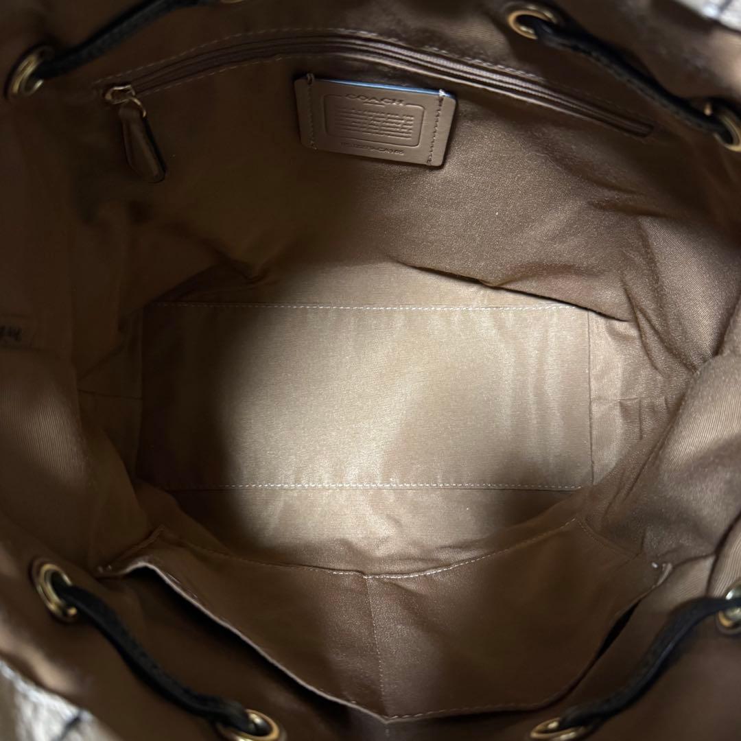 美品 コーチ アンディ トートバッグ ホースアンドキャリッジ デカロゴ