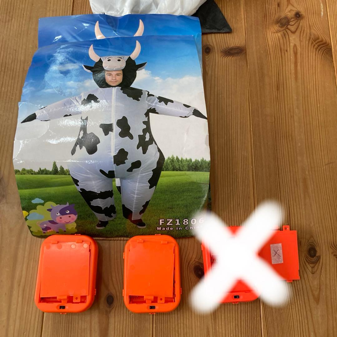 エアー着ぐるみ3着セット　牛膨張式コスチューム　牛　コスプレ