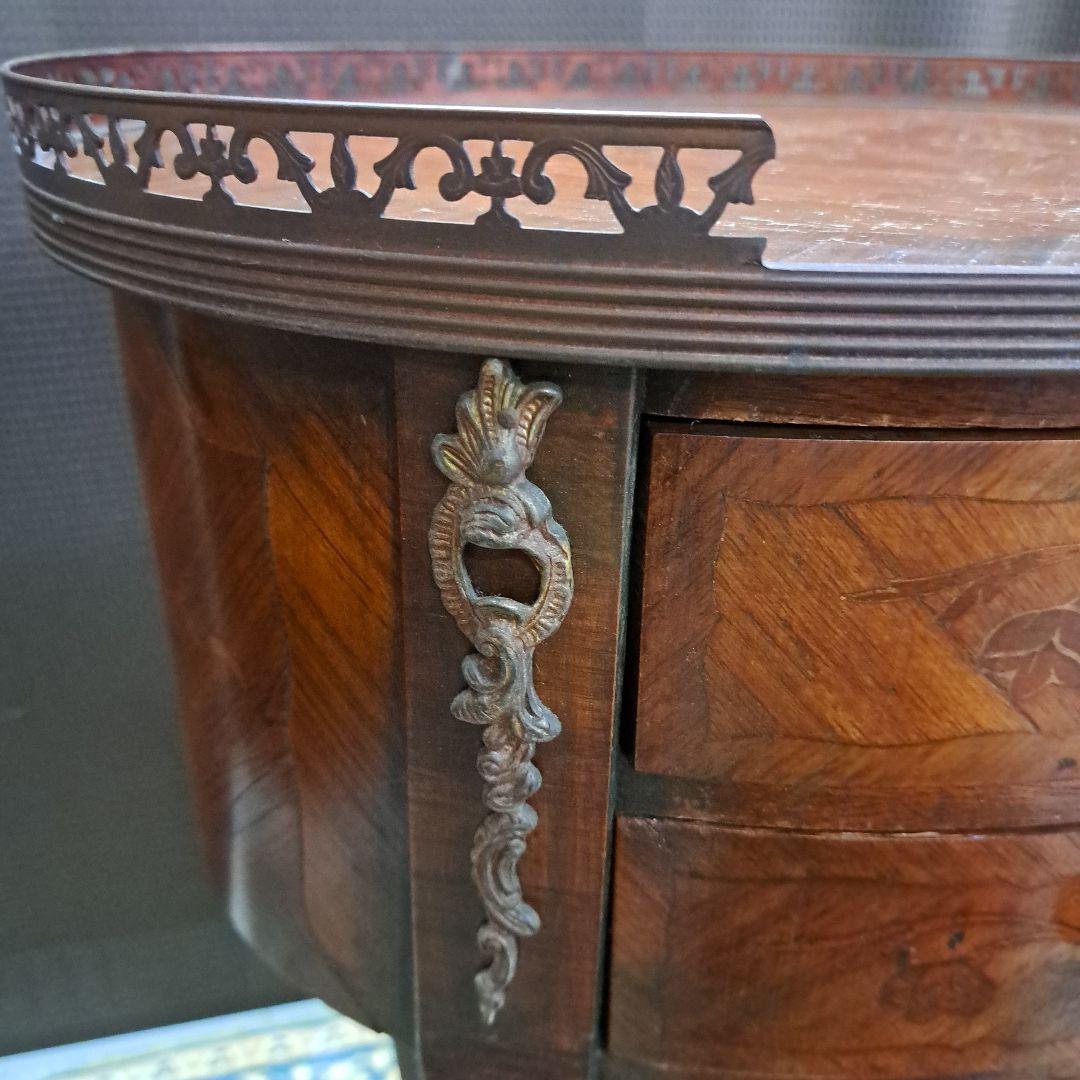 アンティークマリネール調 陶板象嵌 サイドテーブル コンソール 飾り棚