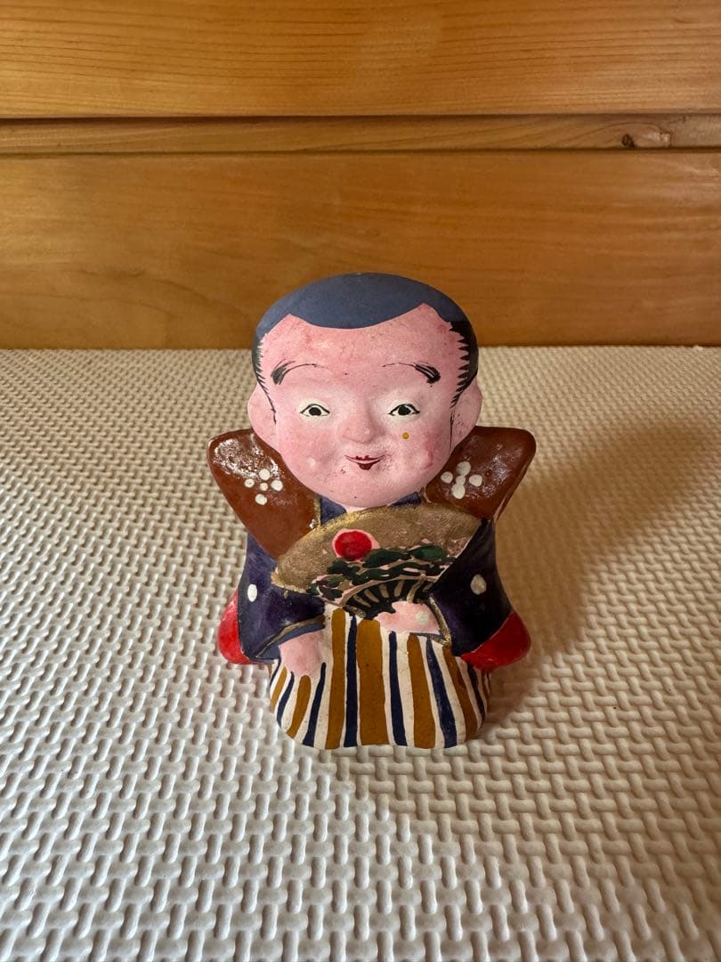 希少 中野土人形 奈良久雄 福助 フクスケ 長野県 郷土玩具 中野人形 福助①
