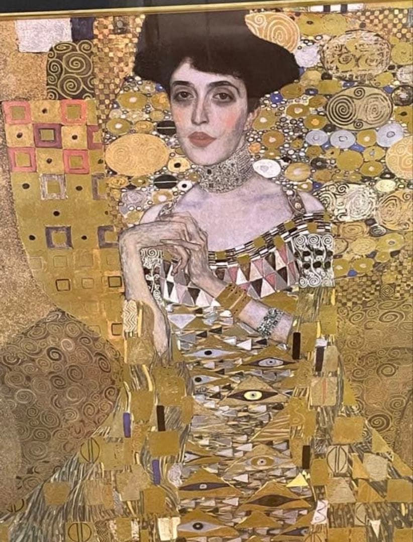 グスタフ・クリムト　バウアーの肖像 レプリカ　難あり