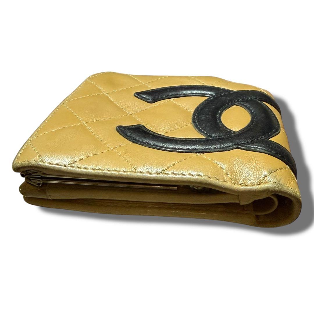 CHANEL シャネル 財布 カンボンライン 二つ折 がま口 ココマーク